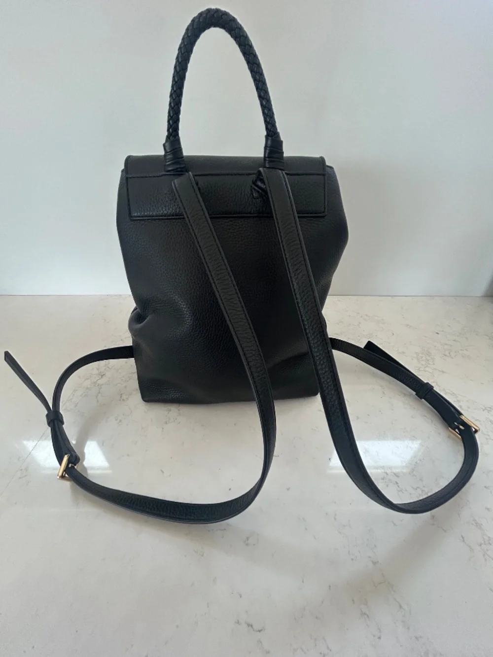 NWOT Tory Burch Thea Black Leather Backpack with Tassel